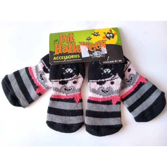 SHIVER ME TIMBERS! NWT Pet Halloween Pirate Socks for Dogs (Size L) - Picture 1 of 5